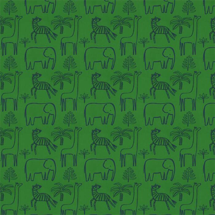 Funky Jungle Gecko/Cobalt Fabric by Harlequin