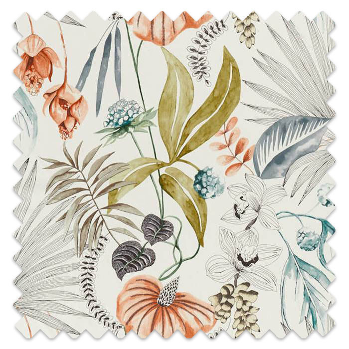 Swatch of Habanera Coral/Harbour/Lime