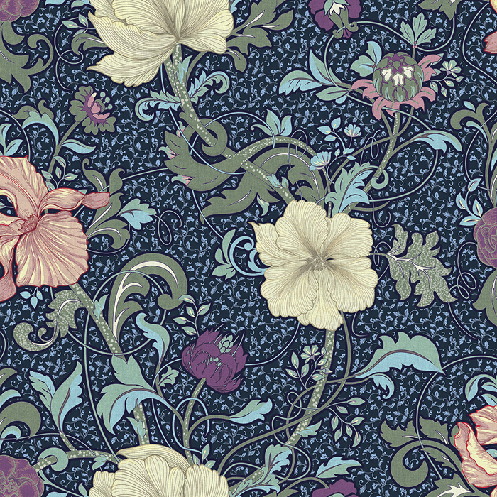 Heligan Caspian Fabric by Chess