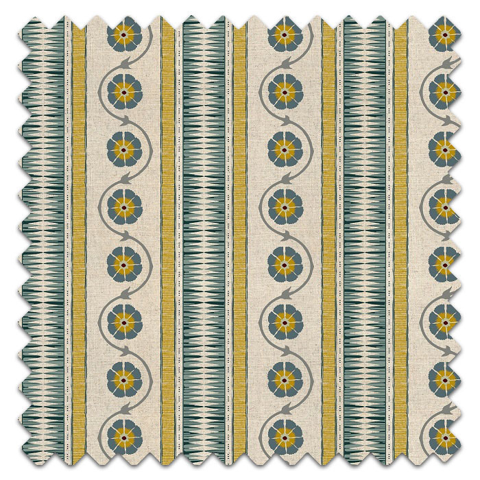 Swatch of Indira Stripe Mineral Ochre