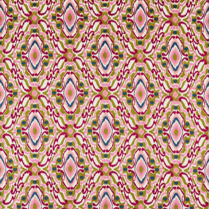 Ixora Pomegranate/Tree Canopy/Ink Fabric by Harlequin