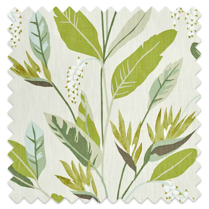 Swatch of Llenya Lime/Jade/Pebble