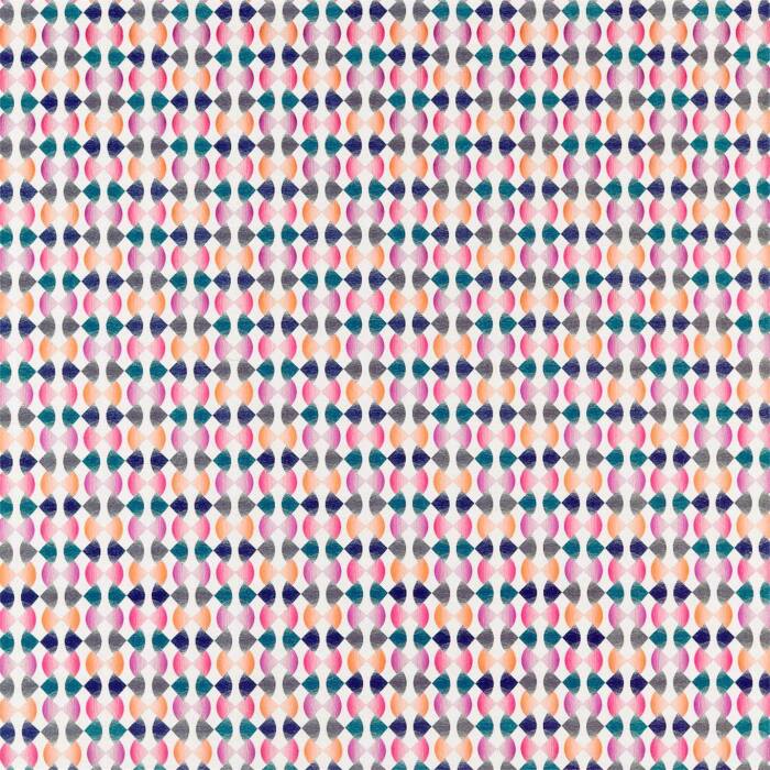 Maiolica Fuchsia Mandarin Indigo Fabric by Harlequin