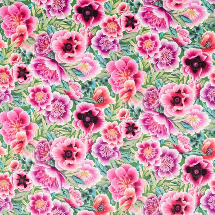 Marsha Apple/Peony/Magenta Fabric by Harlequin