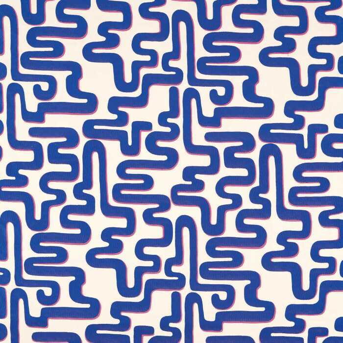 Meander Lapis/Spinel Fabric by Harlequin