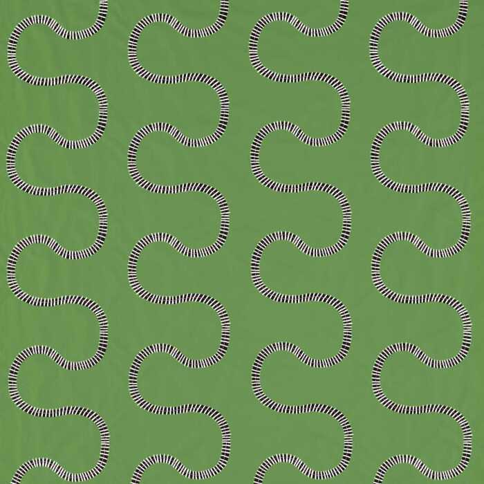 Michi Forest/Black Earth/First Light Fabric by Harlequin