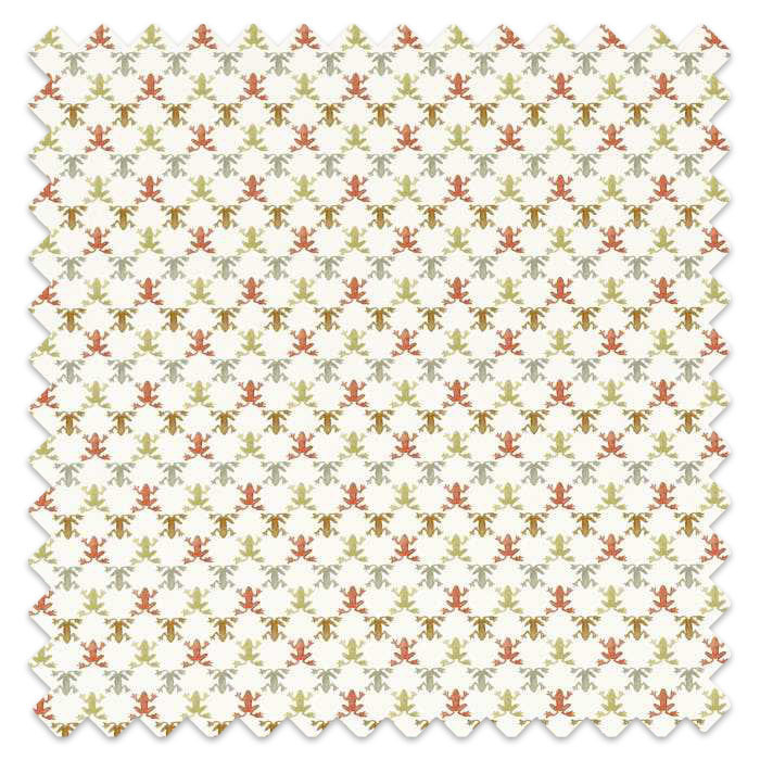 Swatch of Mini Wood Frog Terracotta/Parchment/Sketched