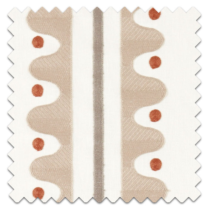 Swatch of Oakham Embroidery Mushroom