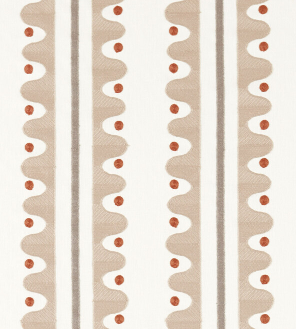 Oakham Embroidery Mushroom Fabric by Scion