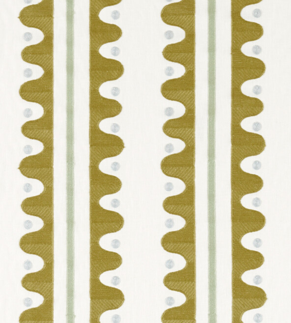 Oakham Embroidery Wheat Fabric by Scion