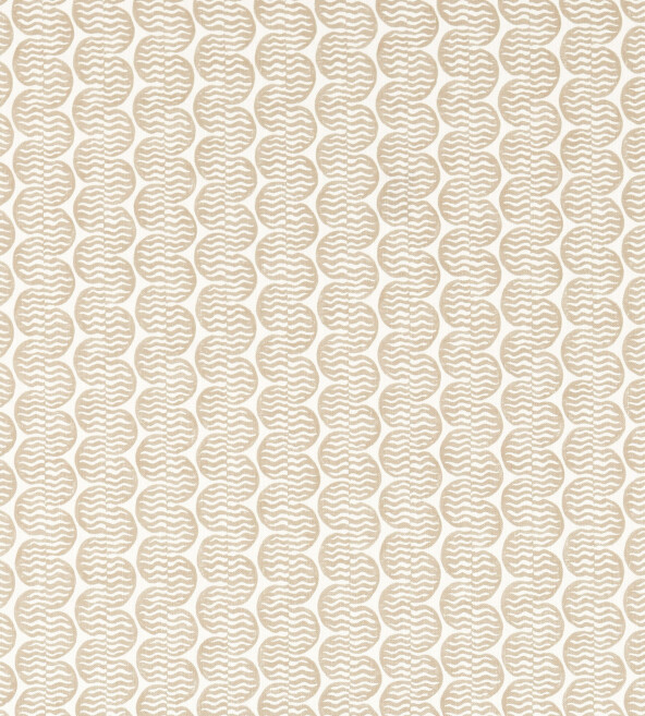 Raft Stripe Print Mushroom Fabric by Scion