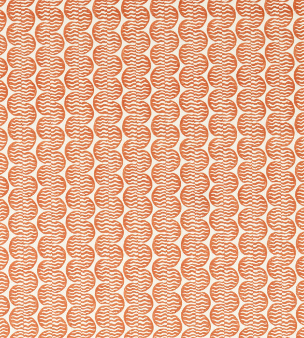 Raft Stripe Print Rust Fabric by Scion