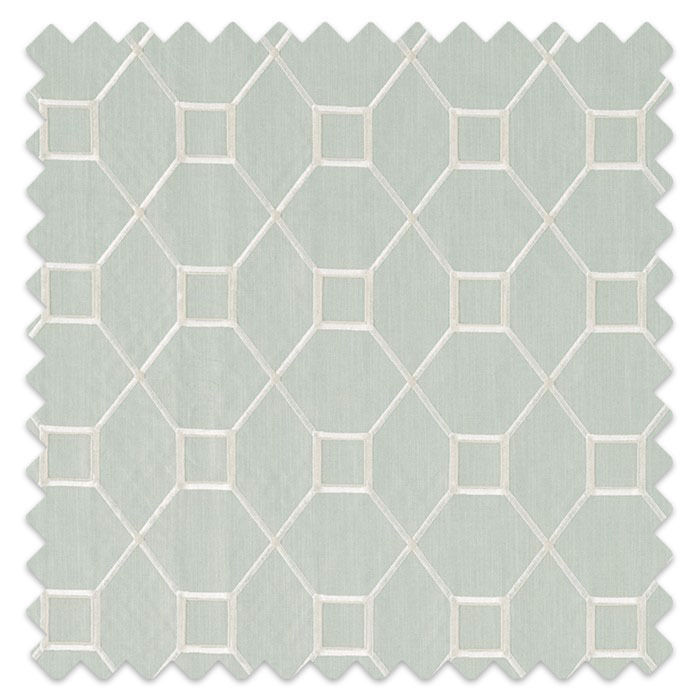 Swatch of Baroque Trellis Wegdwood/Chalk
