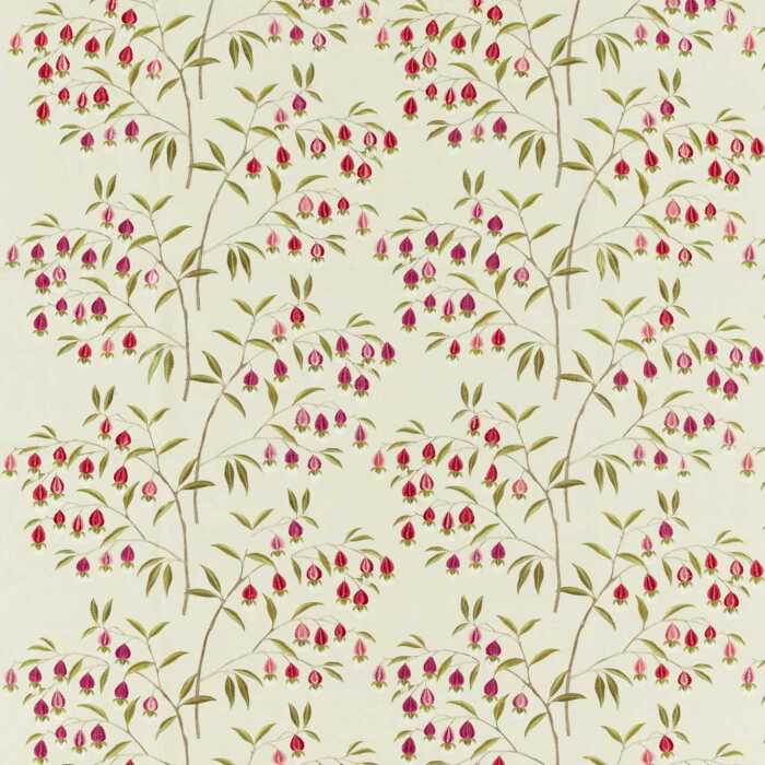 Chinese Lantern Wild Plum Fabric by Sanderson