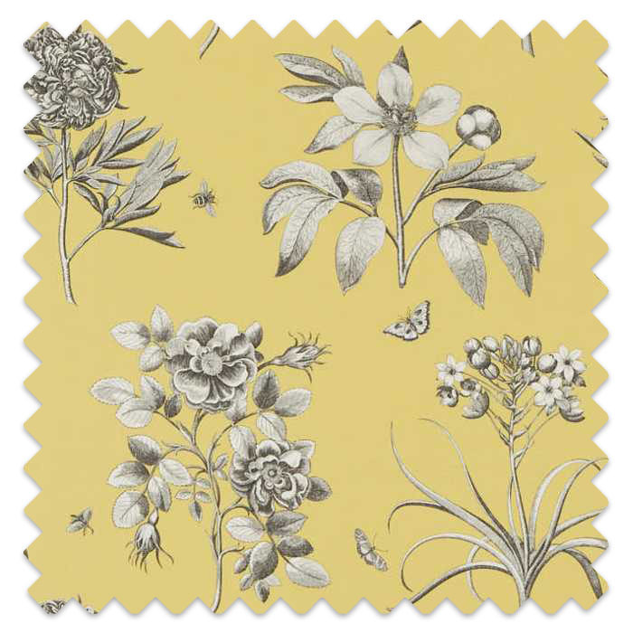 Swatch of Etchings & Roses Empire Yellow