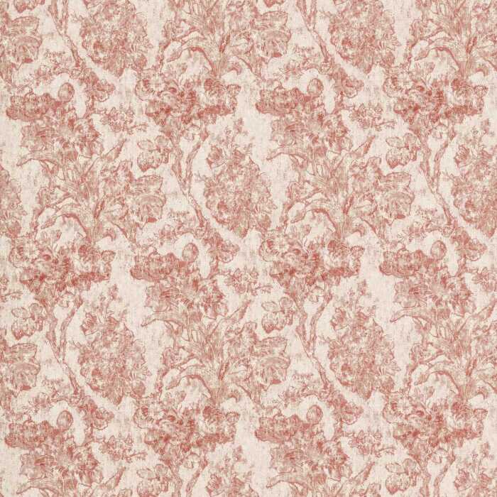 Fringed Tulip Toile Putty Fabric by Sanderson