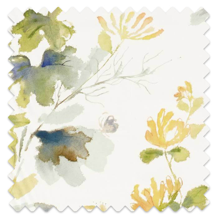 Swatch of Honey Flowers Anise/Slate