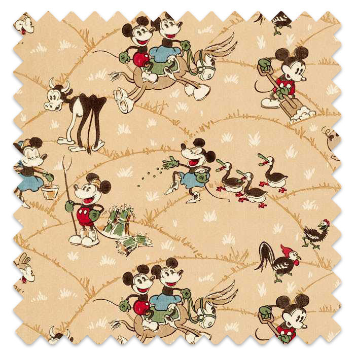 Swatch of Mickey At The Farm Butterscotch