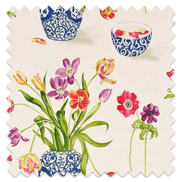 Swatch of Painters Garden Violet/Crimson