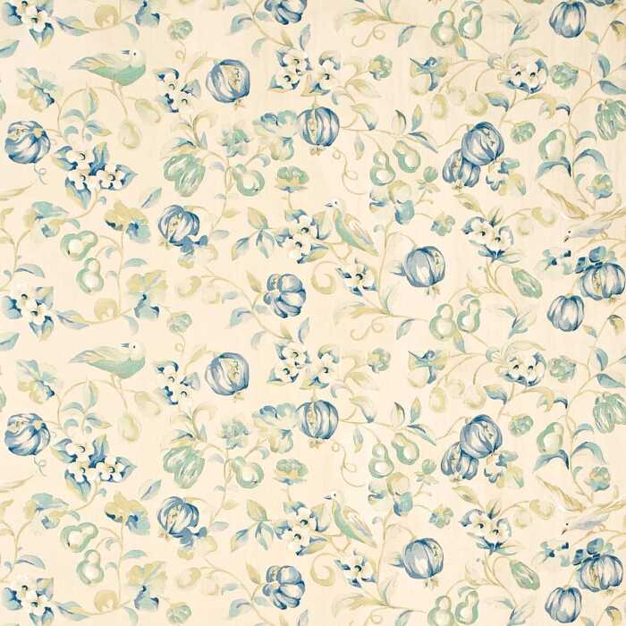 Pear & Pomegranate China Blue Fabric by Sanderson