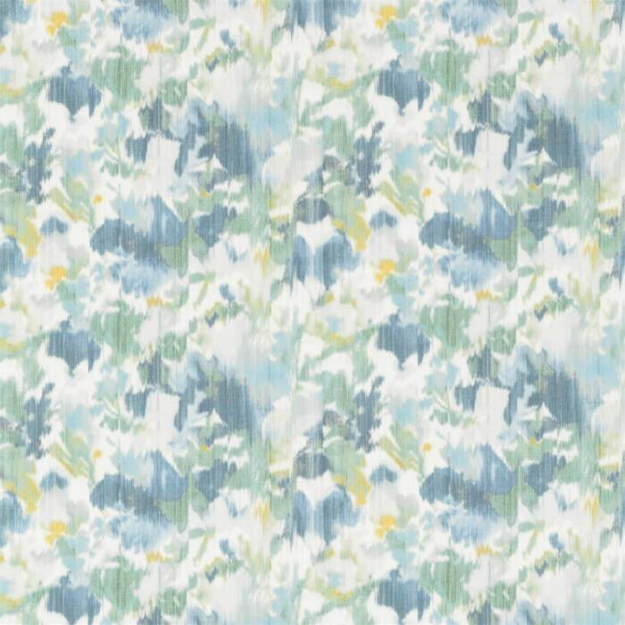 Poets Garden Teal/Indigo Fabric by Sanderson