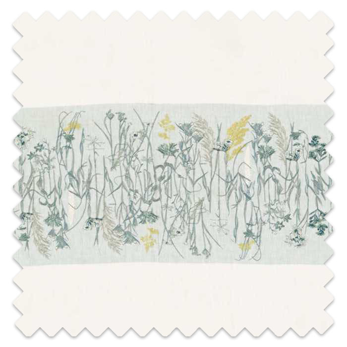 Swatch of Pressed Flowers Mist/Linden