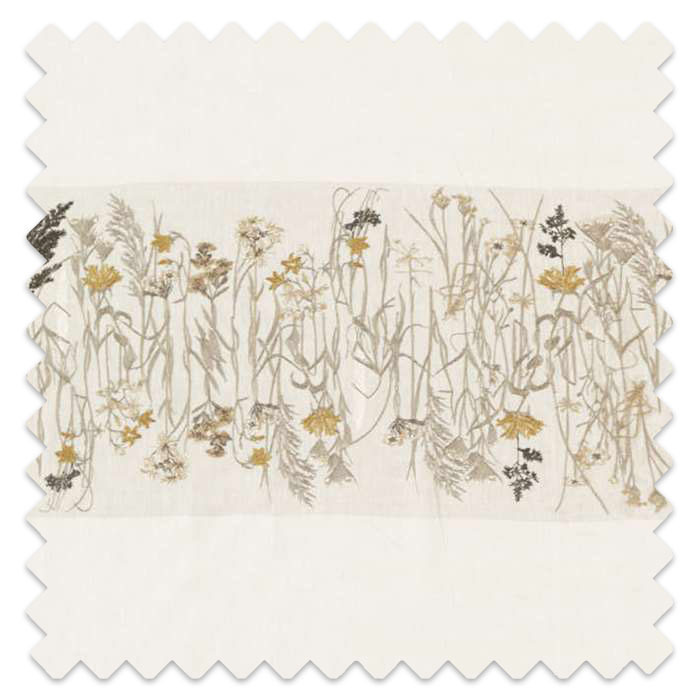 Swatch of Pressed Flowers Sable/Corn