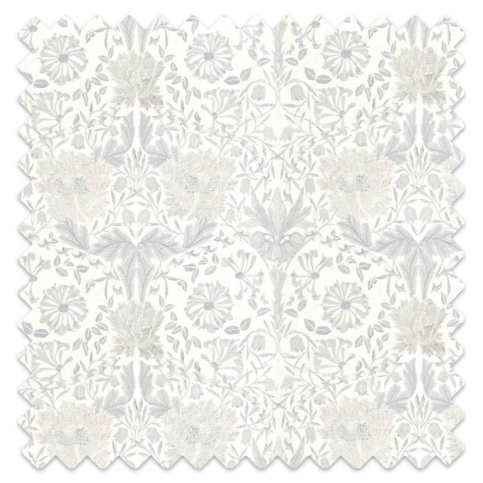 Swatch of Pure Honeysuckle & Tulip Embroidery Lightish Grey