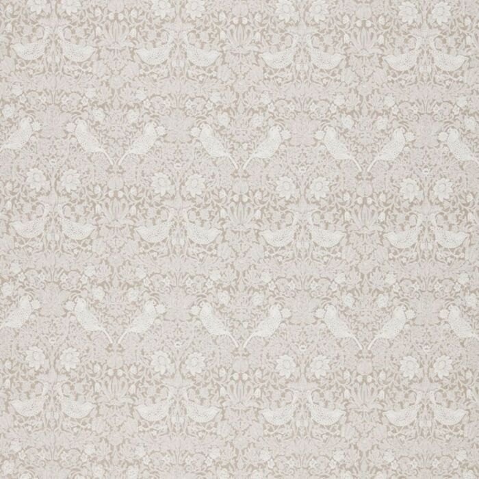 Pure Strawberry Thief Embroidery Flax Fabric by Morris & Co