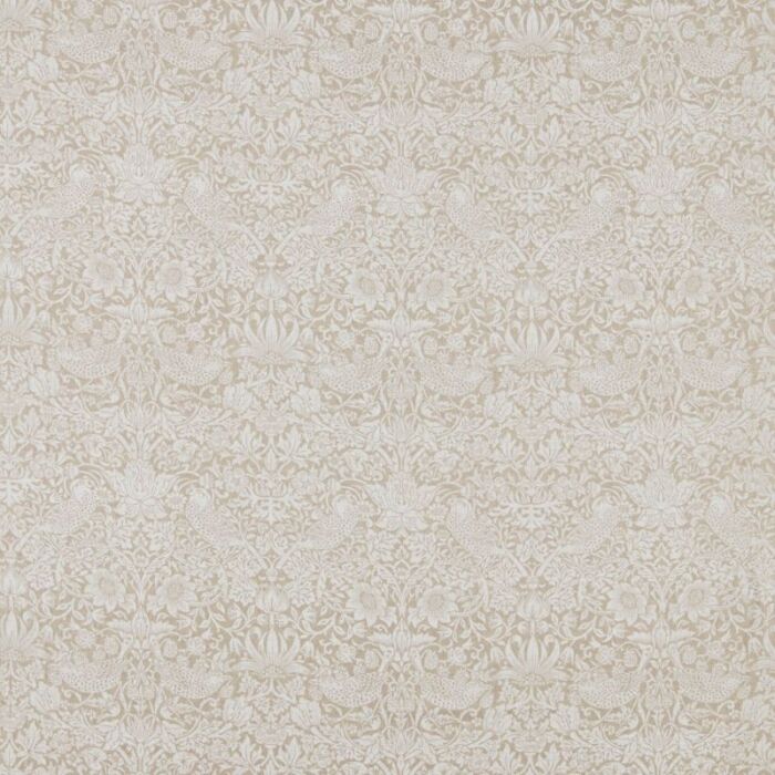 Pure Strawberry Thief Flax Fabric by Morris & Co