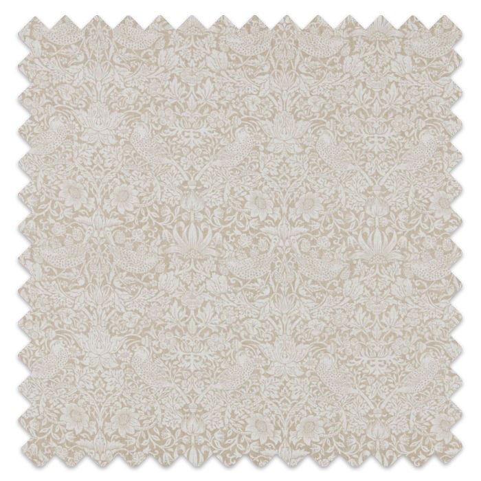 Swatch of Pure Strawberry Thief Flax