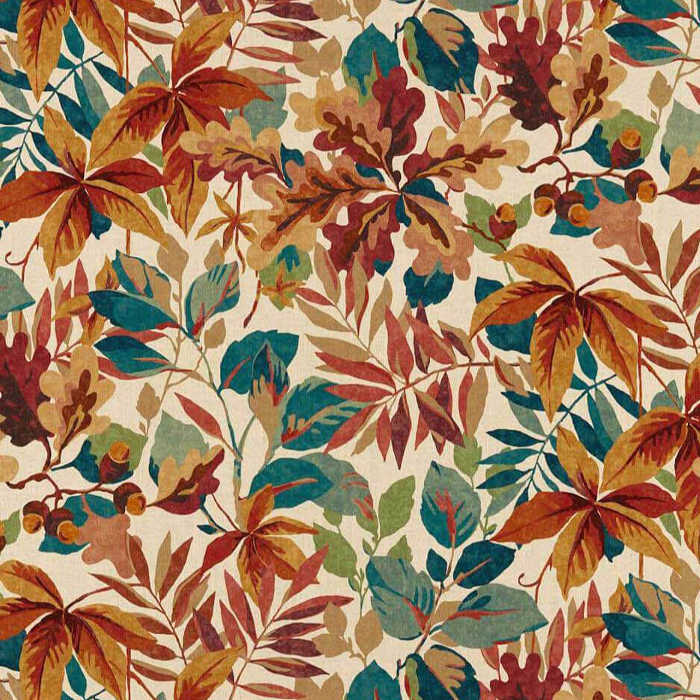 Robins Wood Russet Fabric by Sanderson