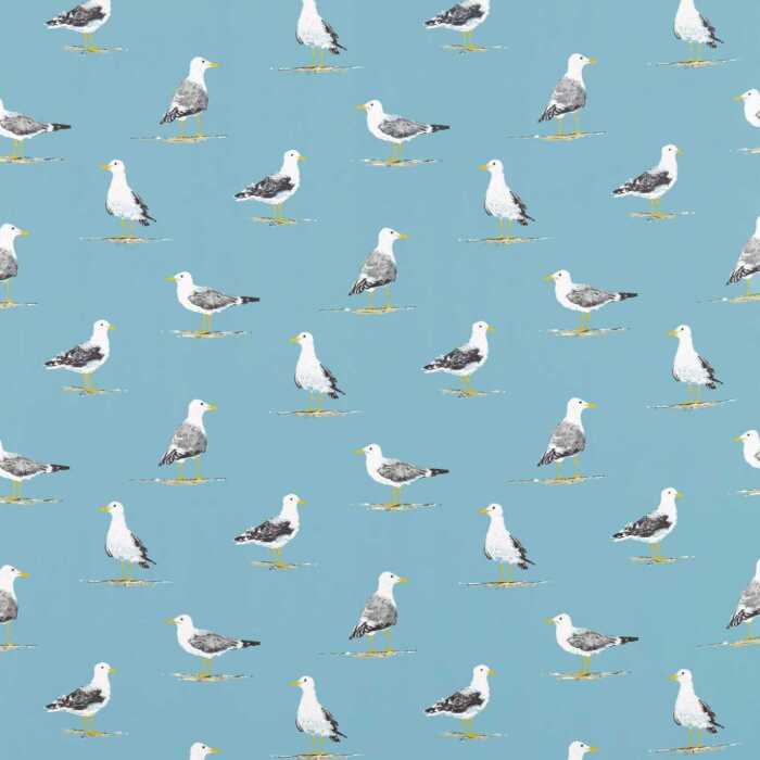 Shore Birds Pacific Fabric by Sanderson