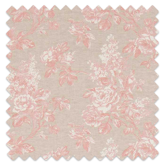 Swatch of Sorilla Damask Shell Pink/Linen