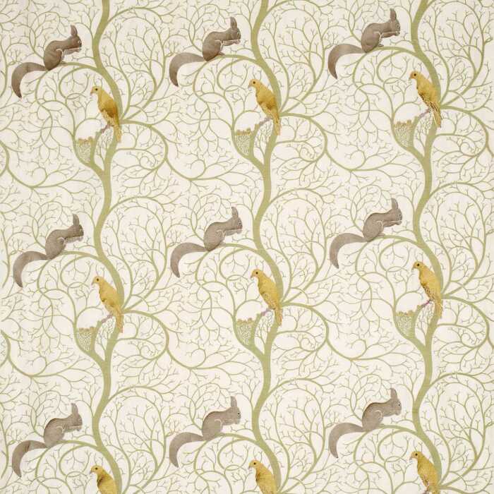 Squirrel & Dove Sage/Neutral Fabric by Sanderson