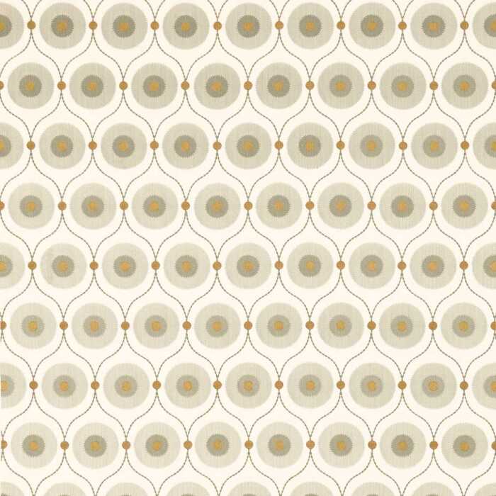 Starla Pewter/Gold Fabric by Sanderson