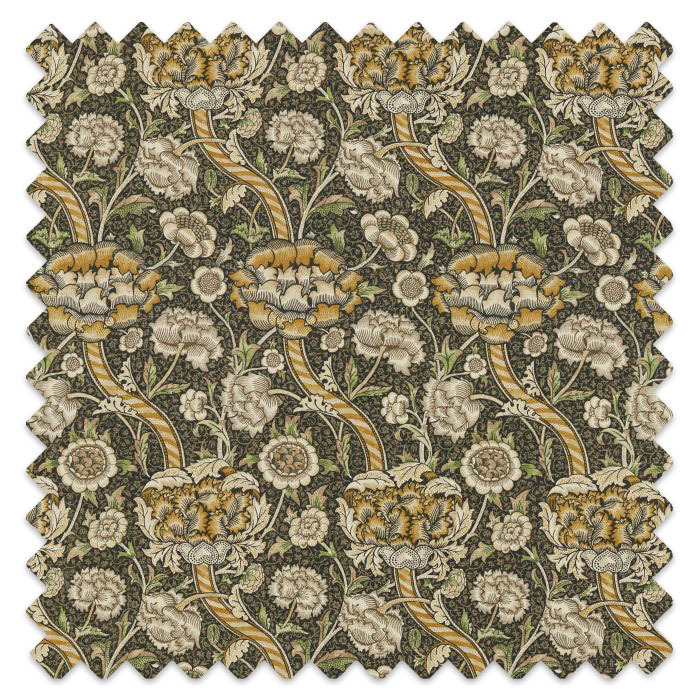 Swatch of Wandle Charcoal/Mustard