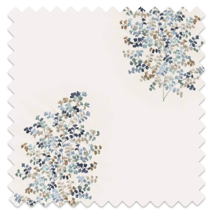 Swatch of Wendell Embroidery Indigo/Wedgwood