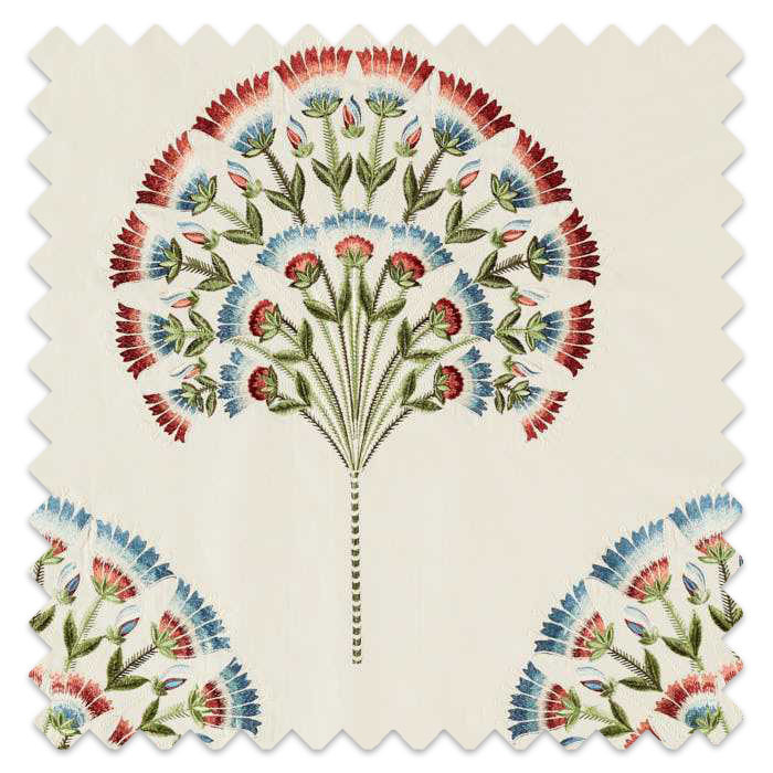 Swatch of Wild Tulip Cranberry/Ivory