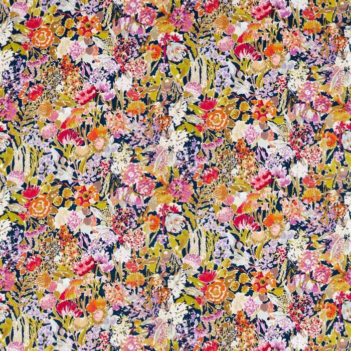 Sanguine Pomegranate/Clementine/Peony/Blueberry Fabric by Harlequin