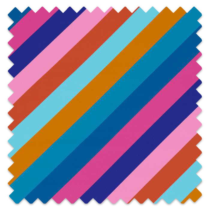 Swatch of Sherbet Stripe Lapis/Spinel/Aquamarine
