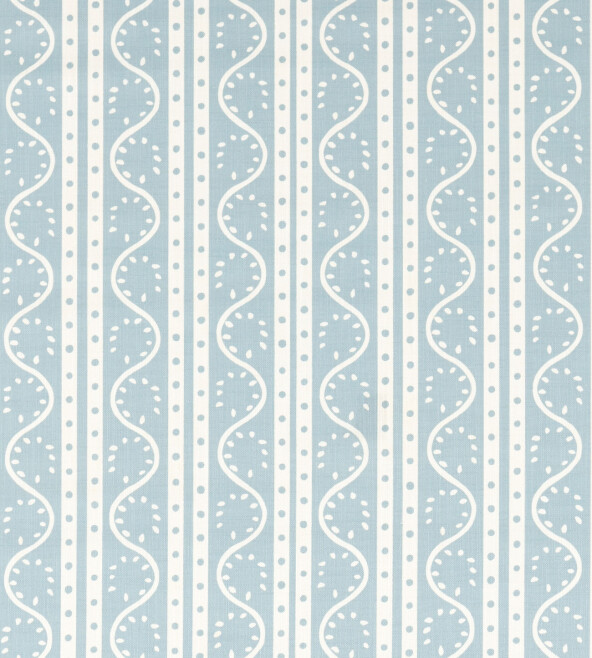 Split Pea Print Coast Blue Fabric by Scion