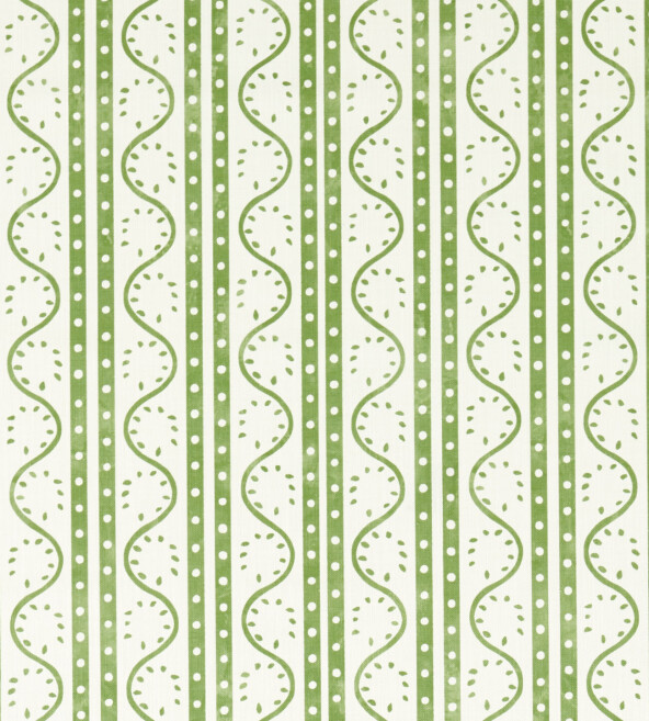 Split Pea Print Pine Fabric by Scion