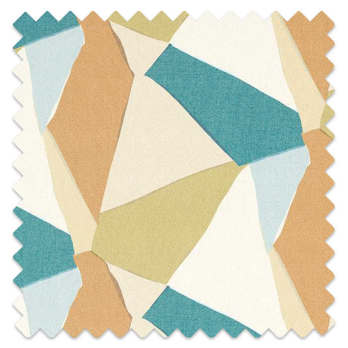 Swatch of Sumi Reflect Marine/Grass/Taupe