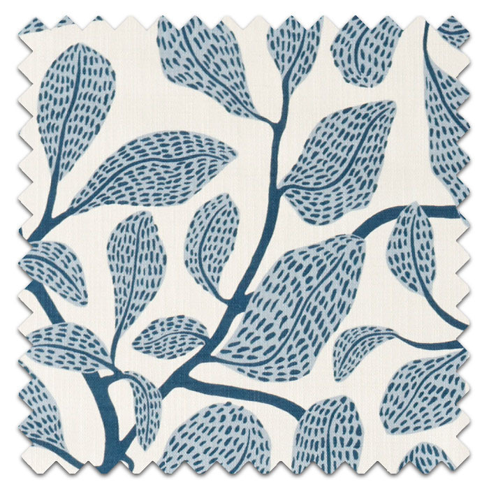 Swatch of Sweet Bay Print Indigo