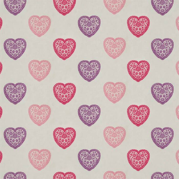 Sweet Heart Pink/Purple Fabric by Harlequin
