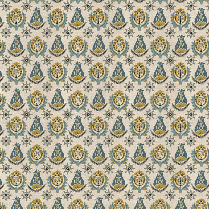 Talia Mineral Ochre Fabric by Chess
