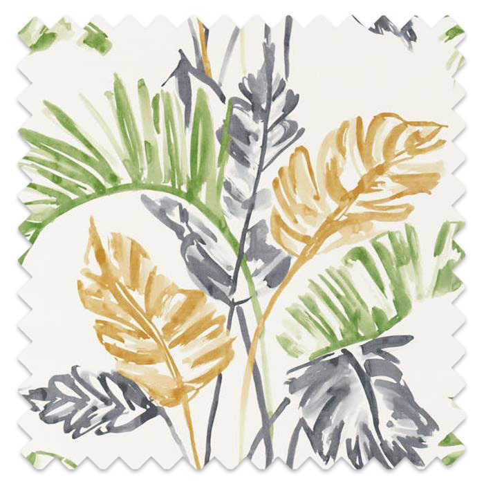 Swatch of Toshiko Saffron Charcoal Wasabi