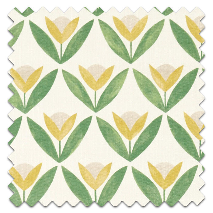 Swatch of Tulip Trellis Print Honey