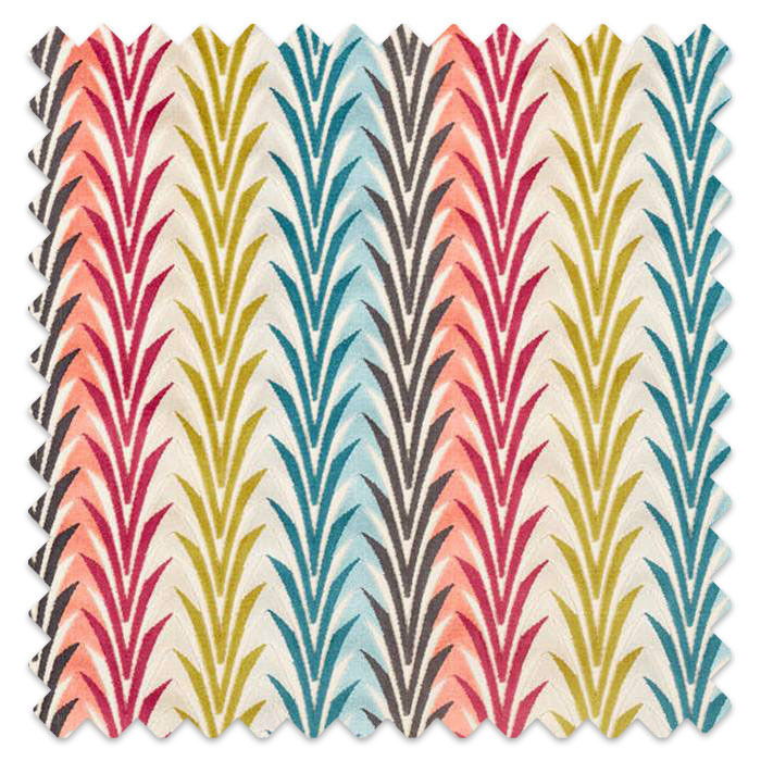 Swatch of Velika Azalea/Lagoon/Olive